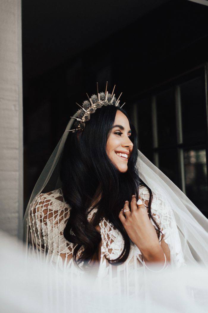 gelin saç aksesuarlı